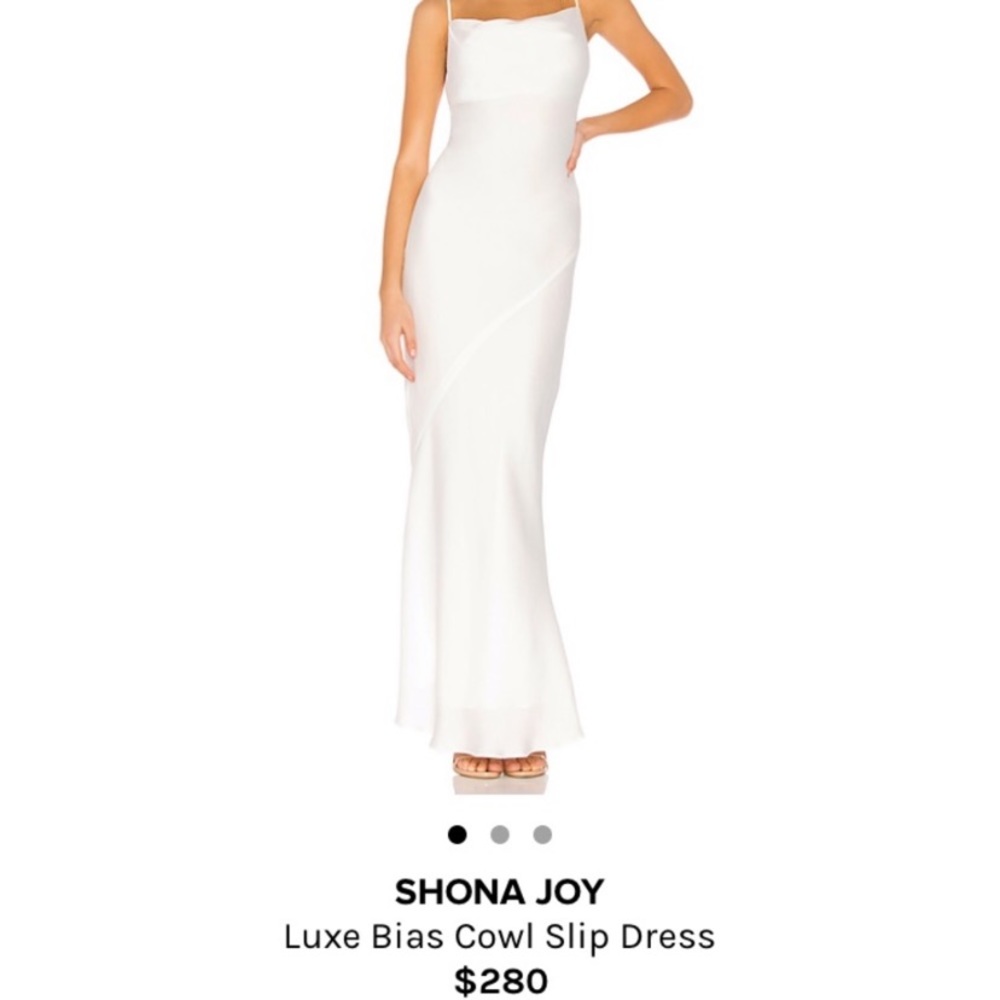 Shona Joy slip dress Size 4 in white ivory